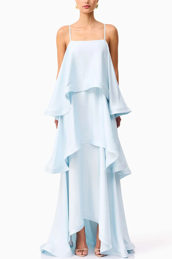 Nola | Women's Elegant Satin Open Back Maxi Dress