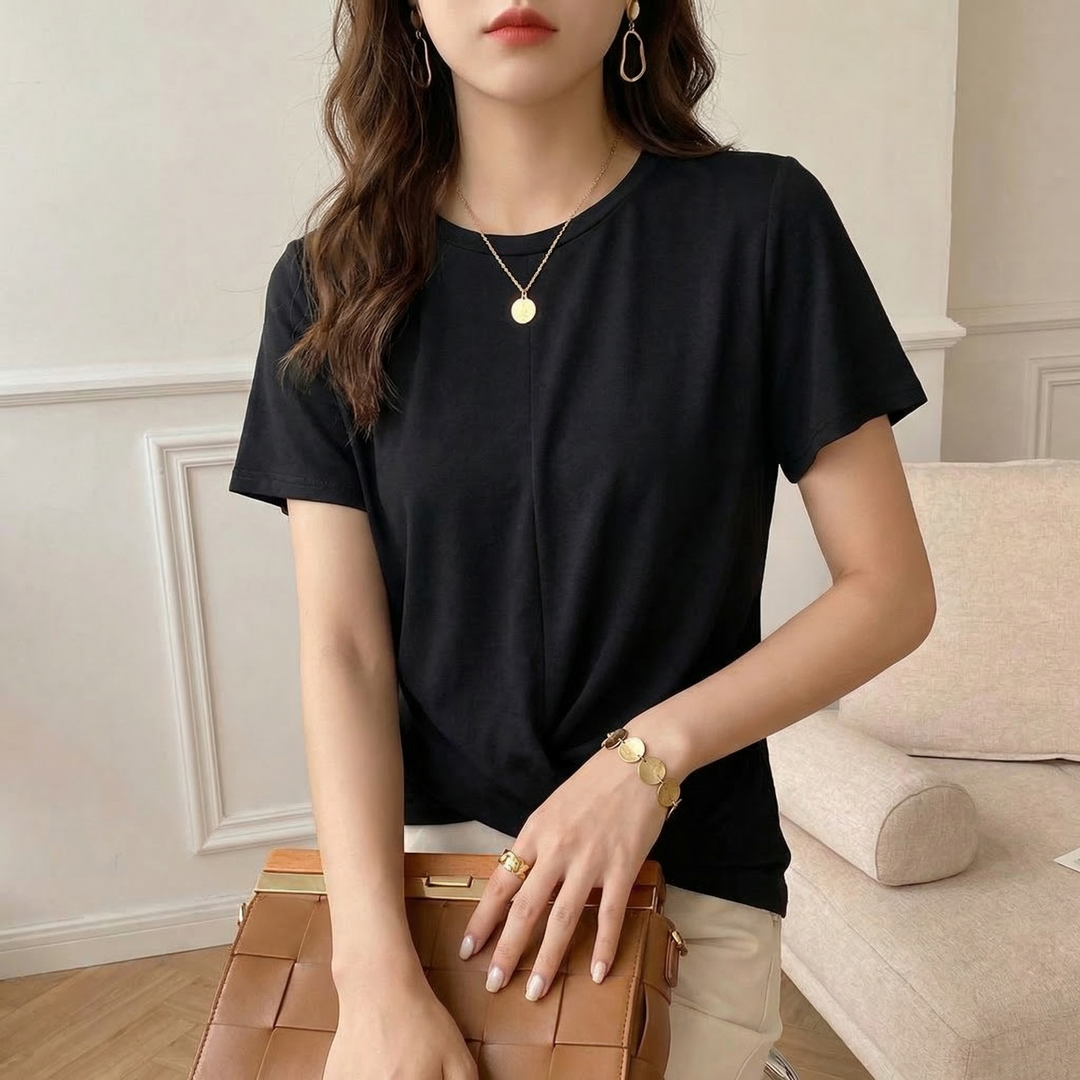 Violet Cotton Twist Tee