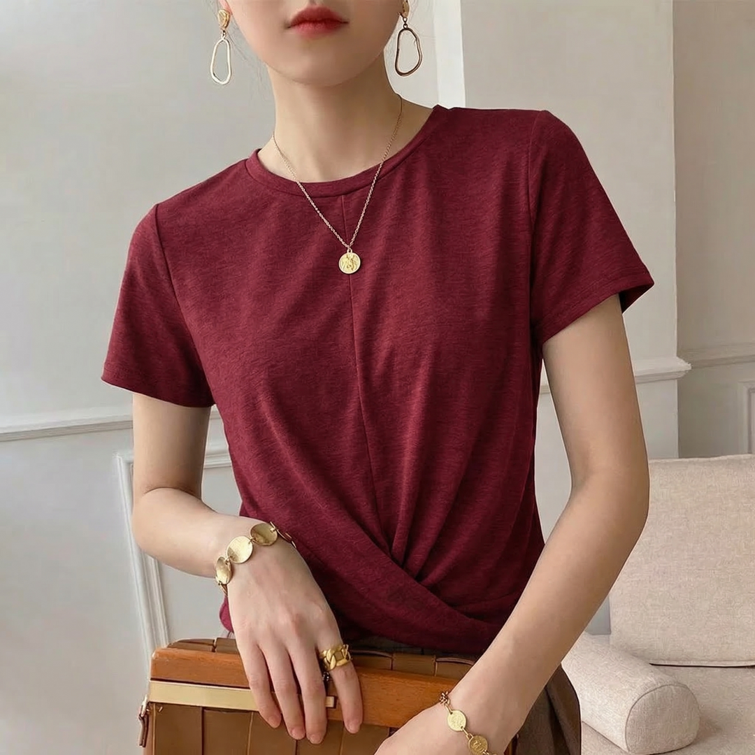 Violet Cotton Twist Tee