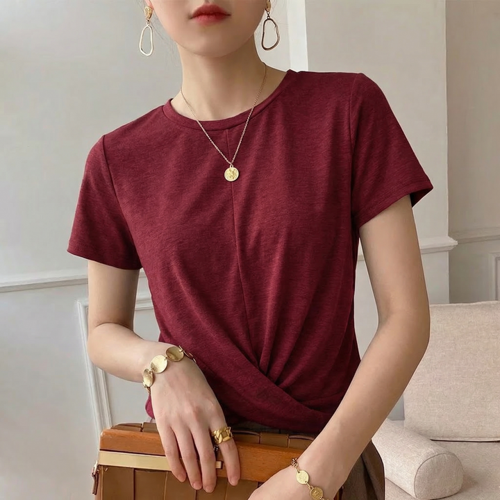 Violet Cotton Twist Tee