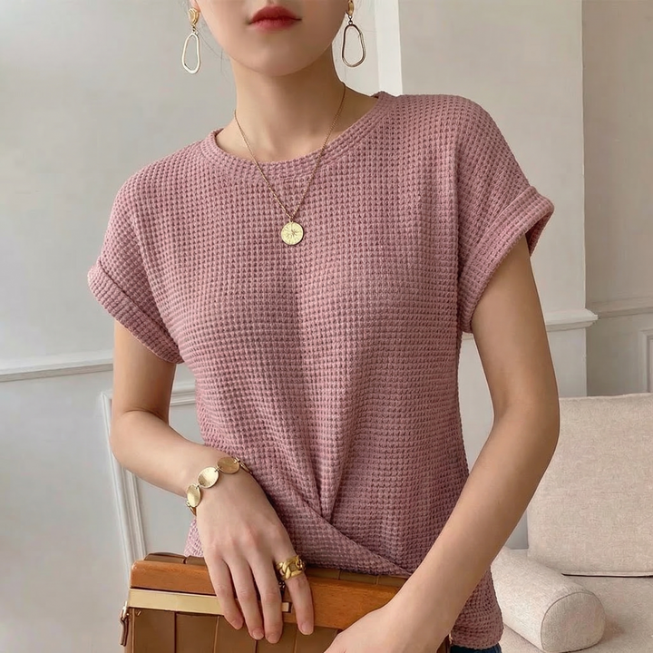 Quinn Waffle Knit Top