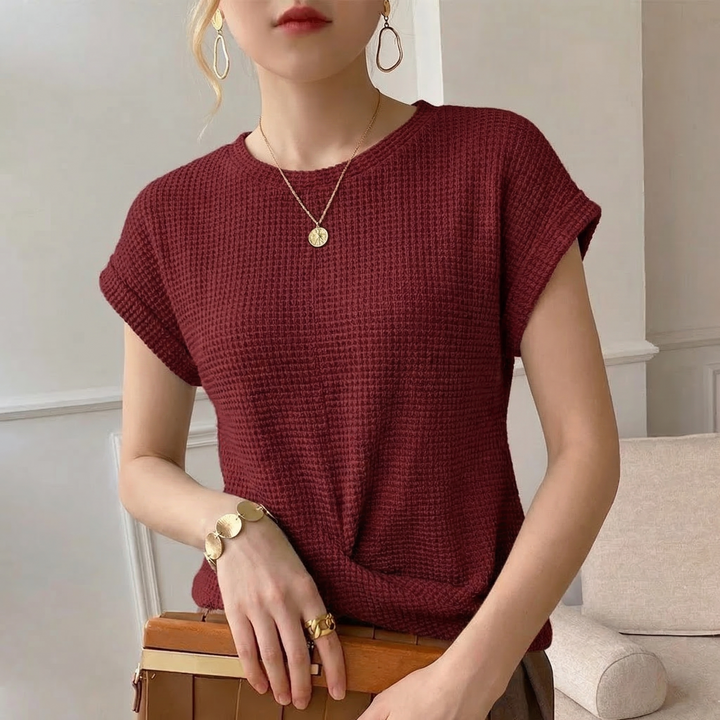 Quinn Waffle Knit Top