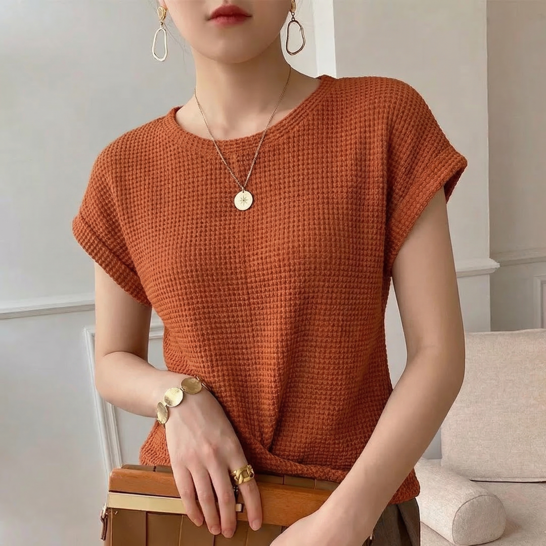 Quinn Waffle Knit Top