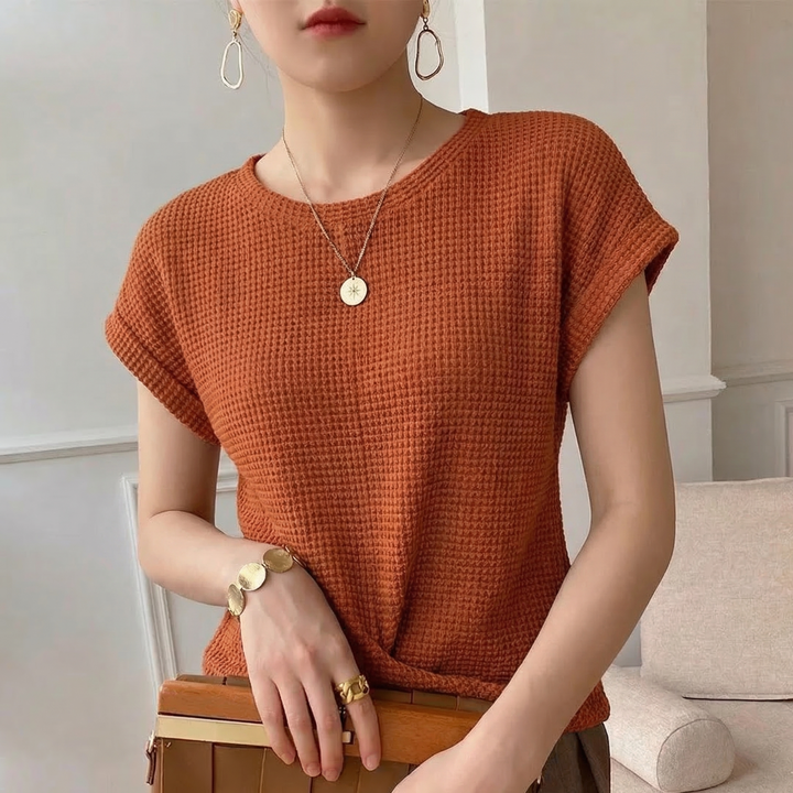 Quinn Waffle Knit Top