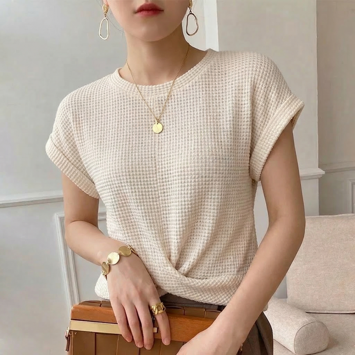 Quinn Waffle Knit Top
