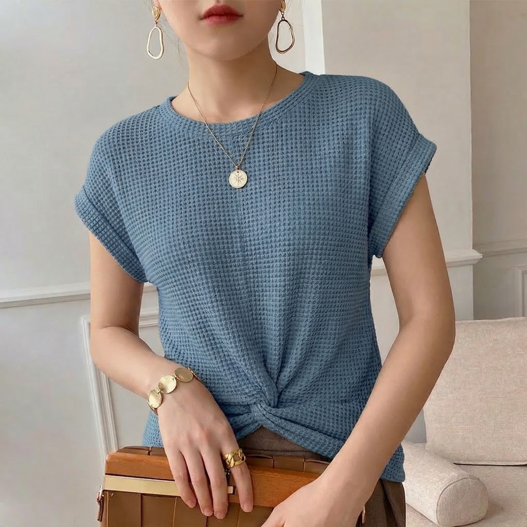 Quinn Waffle Knit Top