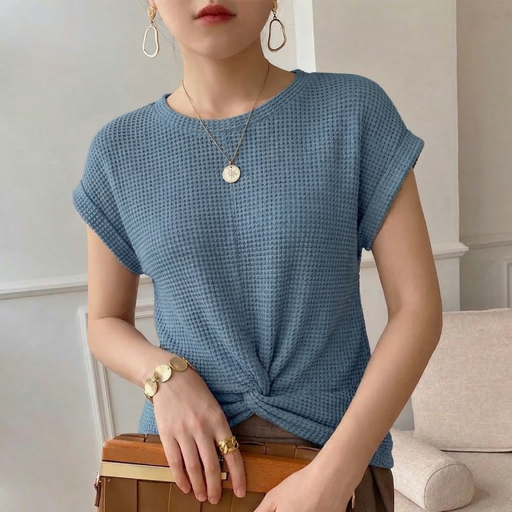 Quinn Waffle Knit Top