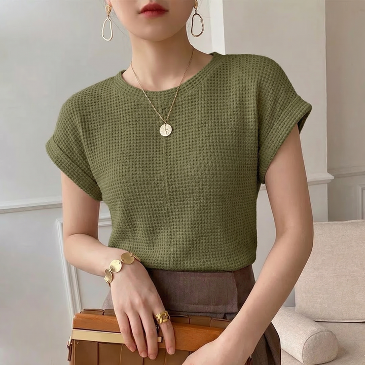 Quinn Waffle Knit Top