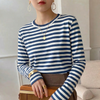 Lena Striped Cotton Tee
