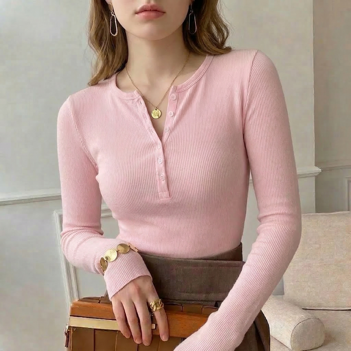 Effie Rib Cotton Henley