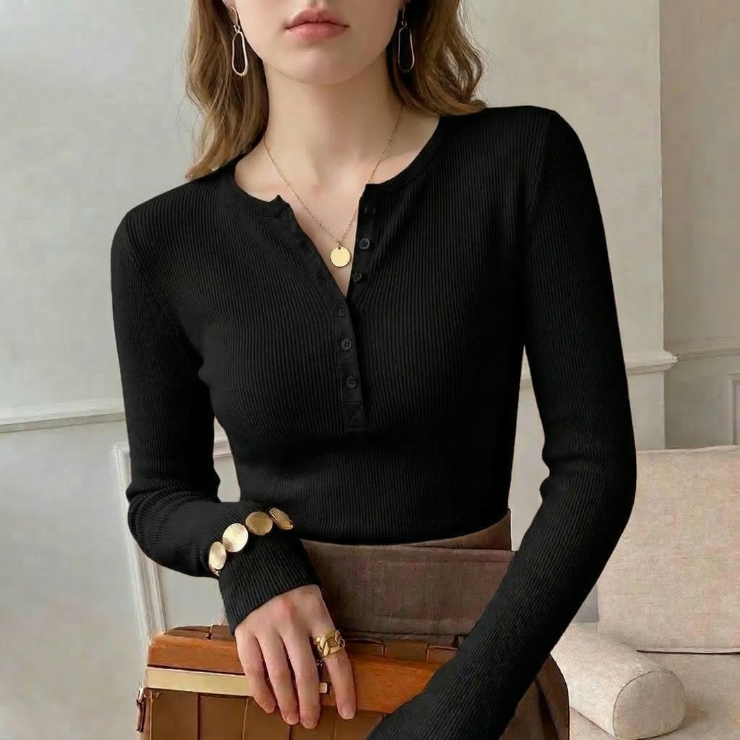 Effie Rib Cotton Henley