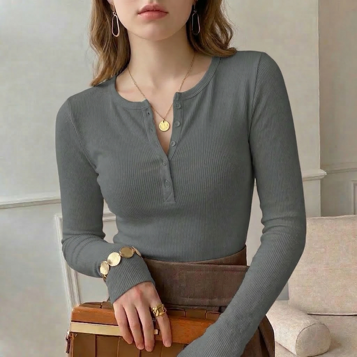 Effie Rib Cotton Henley