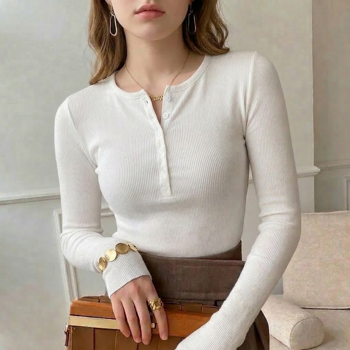 Effie Rib Cotton Henley