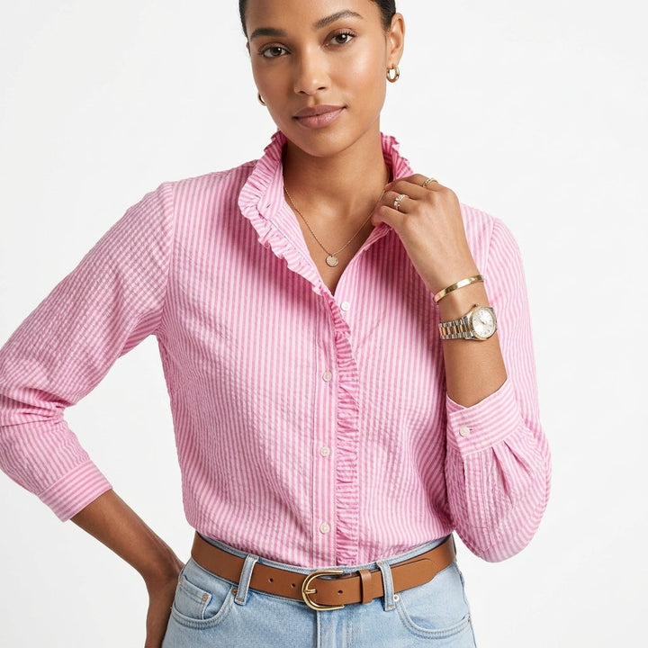 Elodie Ruffle Detail Blouse