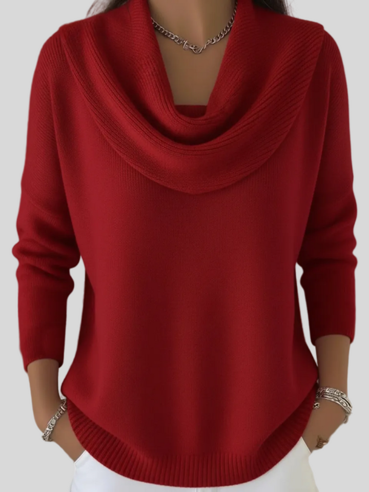 YVETTE | Cozy Ruffled-neck Sweater