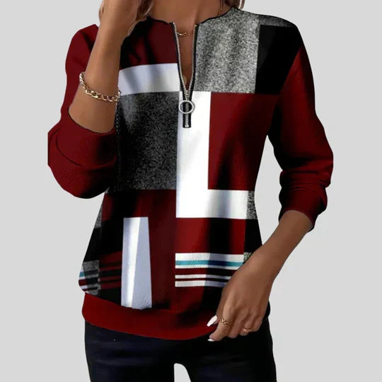 Sadie | Knitted Zip-Up Sweater