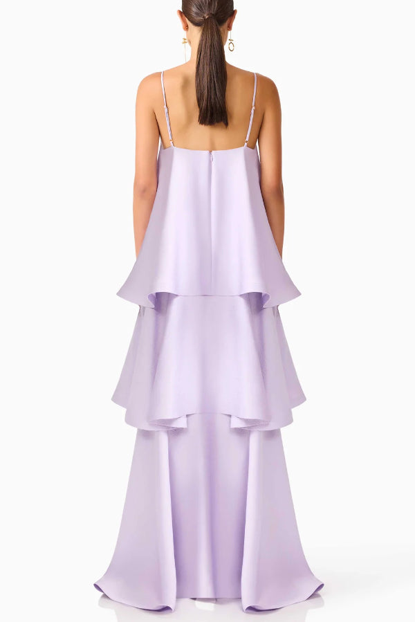 Nola | Women's Elegant Satin Open Back Maxi Dress