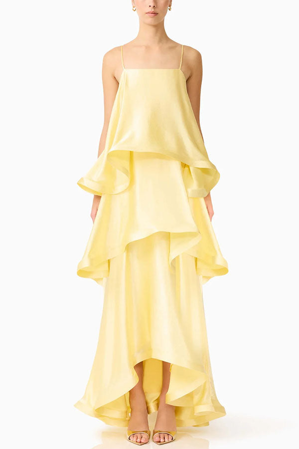 Nola | Women's Elegant Satin Open Back Maxi Dress