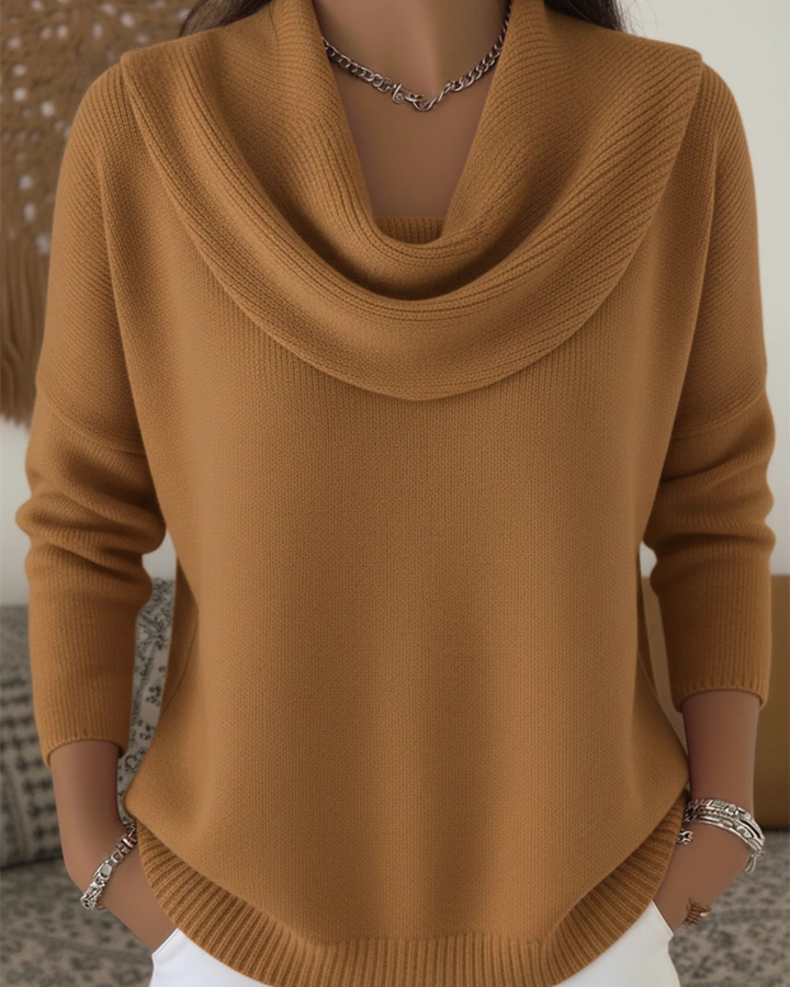 YVETTE | Cozy Ruffled-neck Sweater