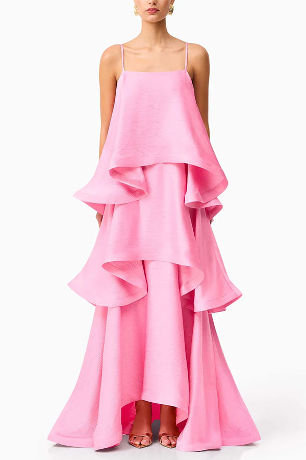 Nola | Women's Elegant Satin Open Back Maxi Dress
