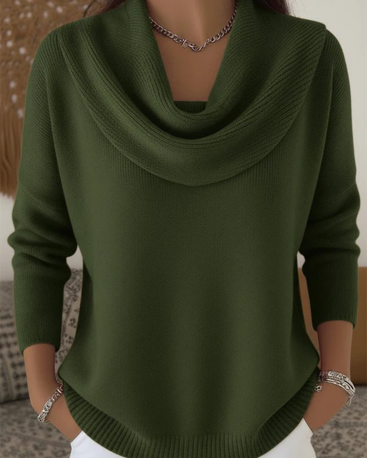 YVETTE | Cozy Ruffled-neck Sweater