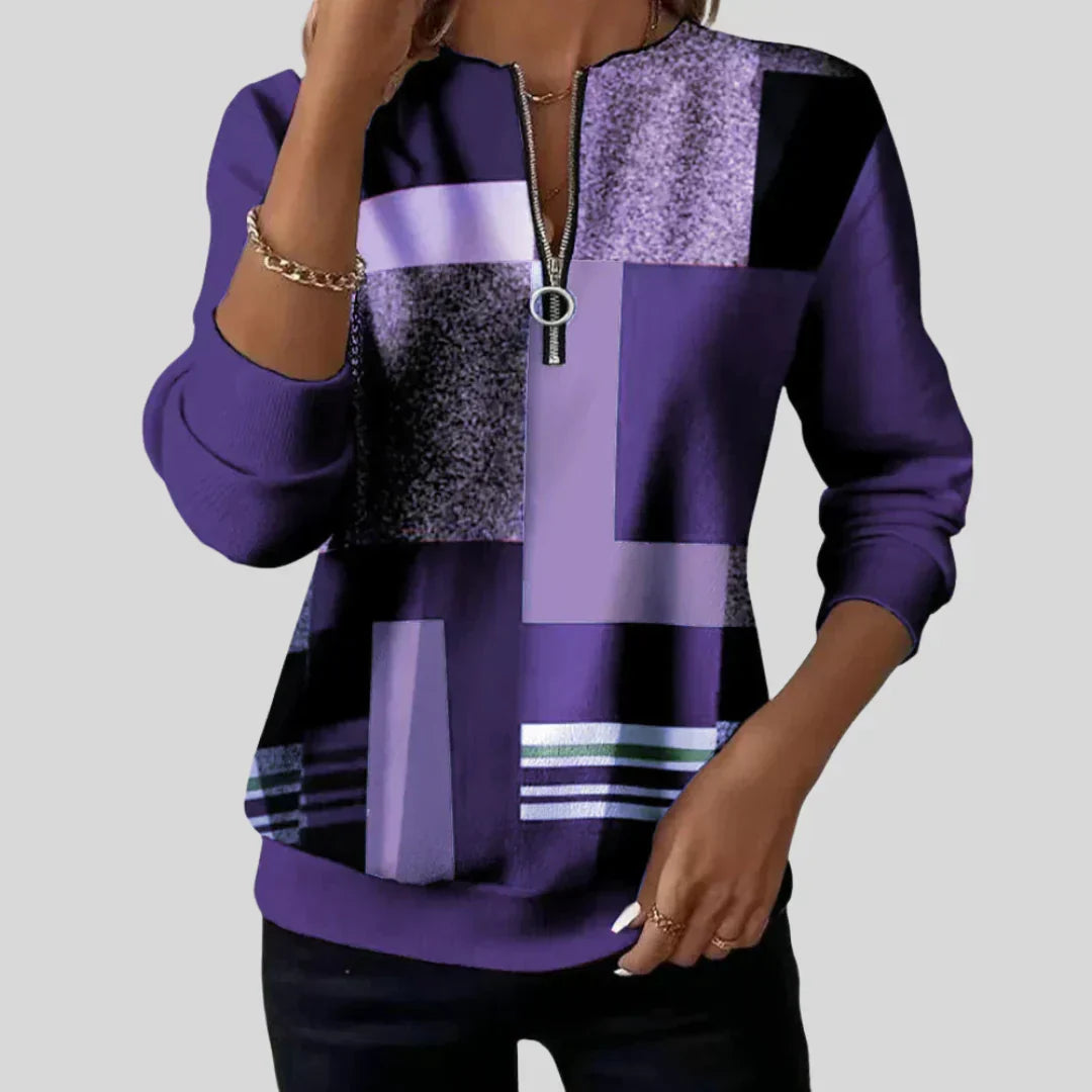 Sadie | Knitted Zip-Up Sweater