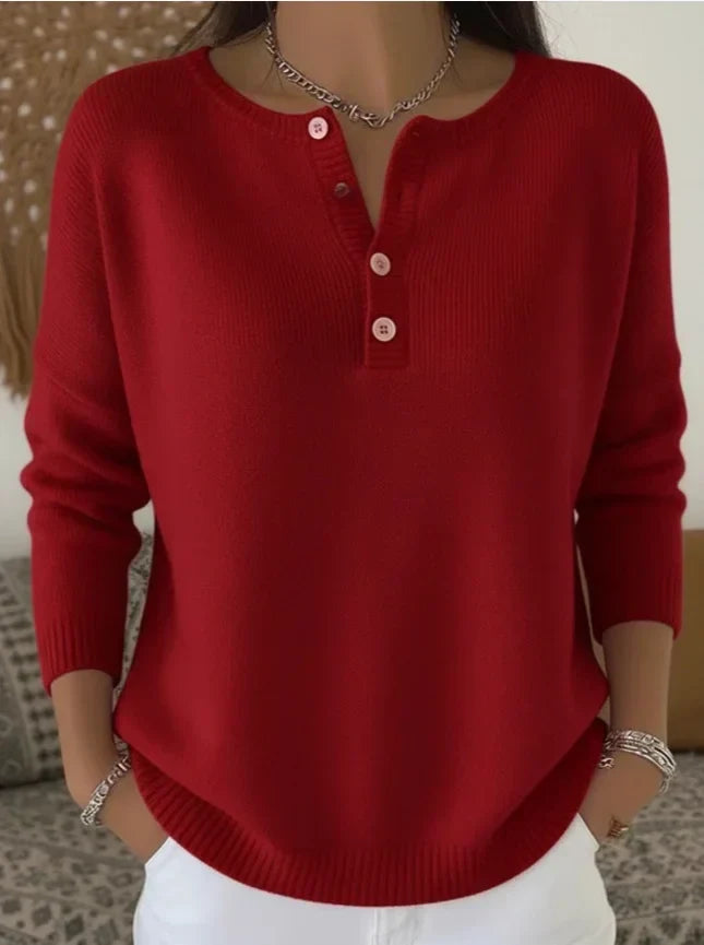 Vanessa | Button-up V-neck Sweater