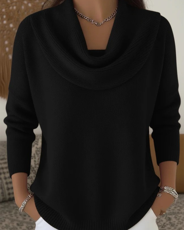 YVETTE | Cozy Ruffled-neck Sweater