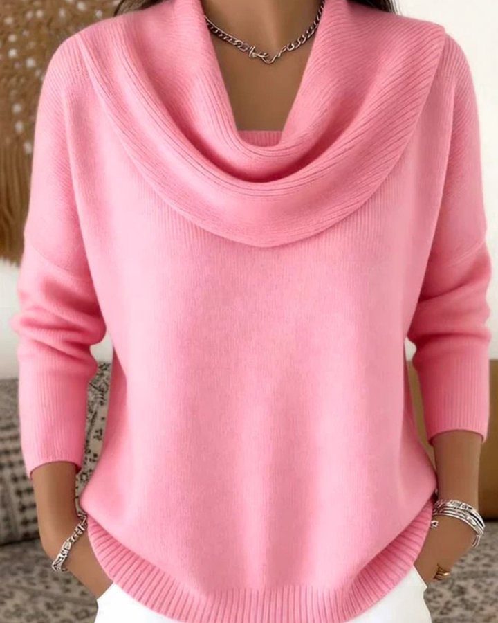 YVETTE | Cozy Ruffled-neck Sweater