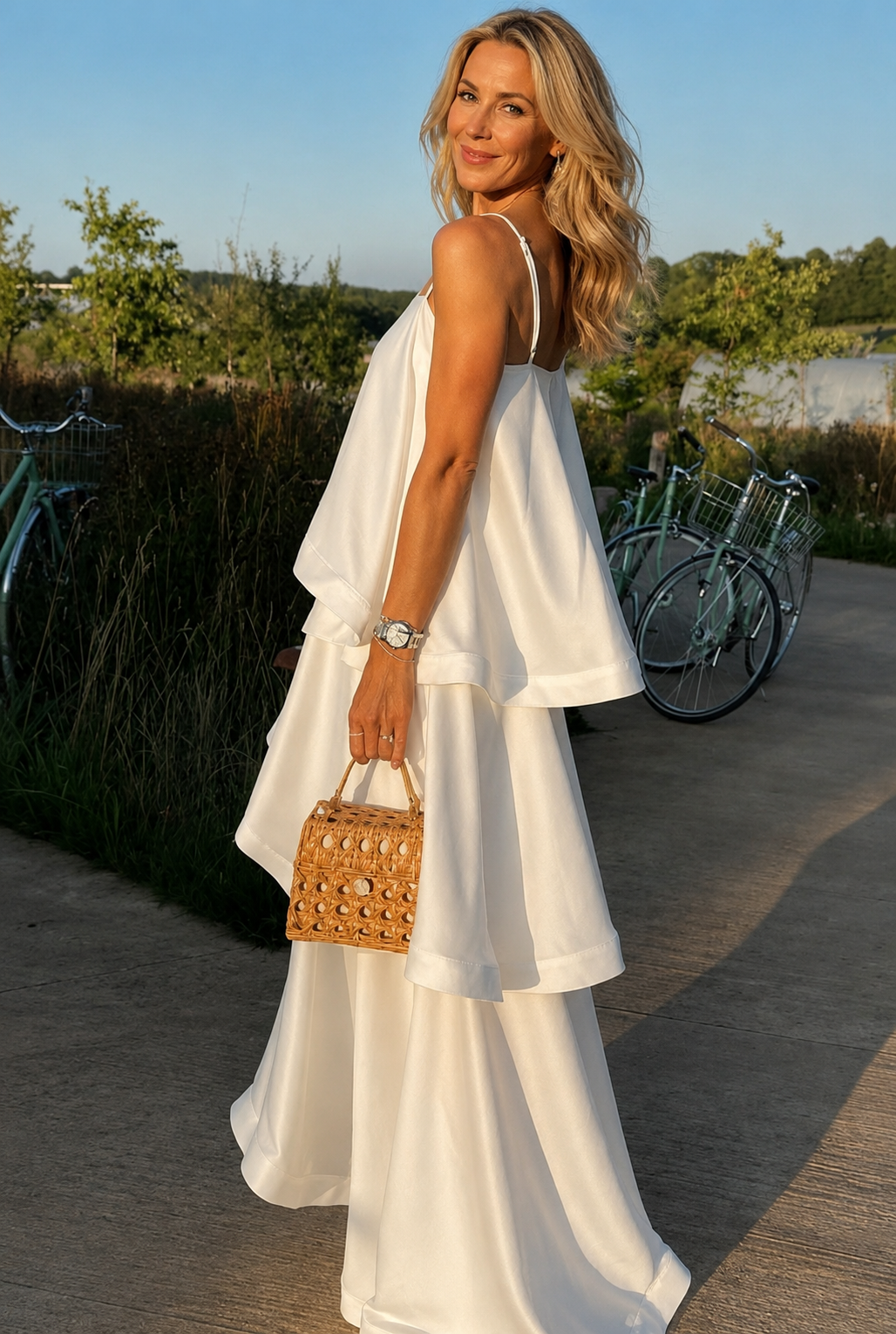 Nola | Women's Elegant Satin Open Back Maxi Dress