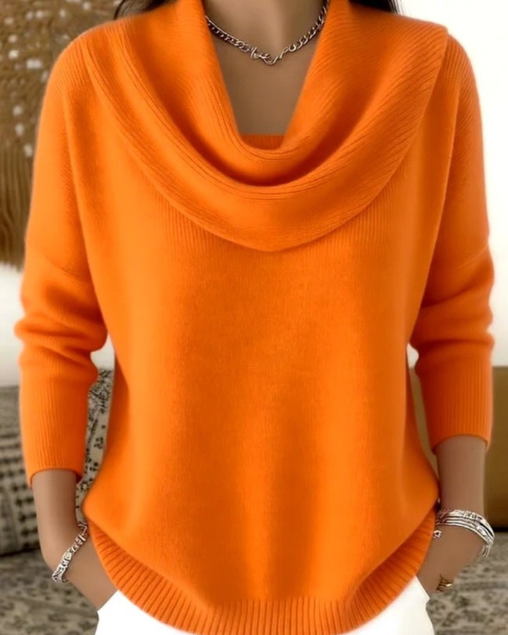 YVETTE | Cozy Ruffled-neck Sweater