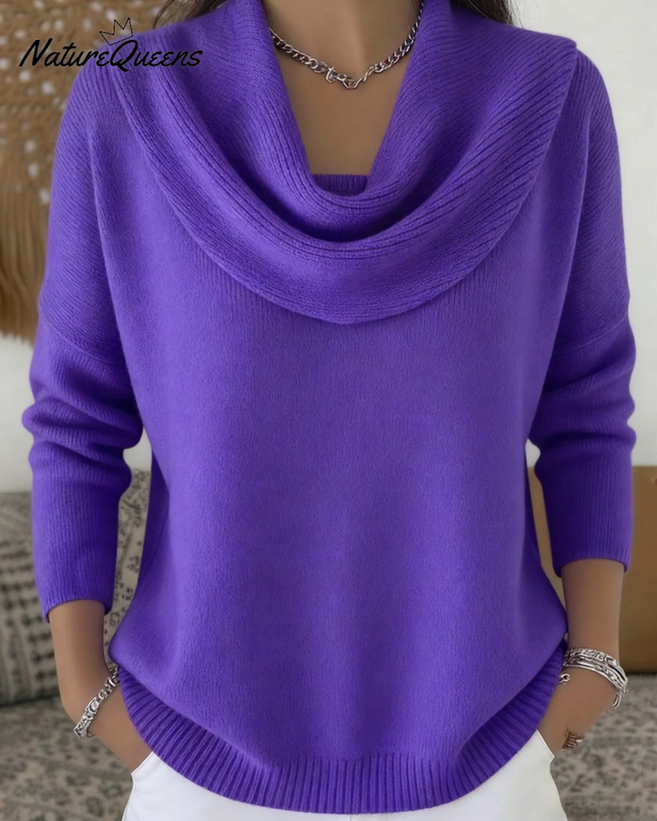 YVETTE | Cozy Ruffled-neck Sweater