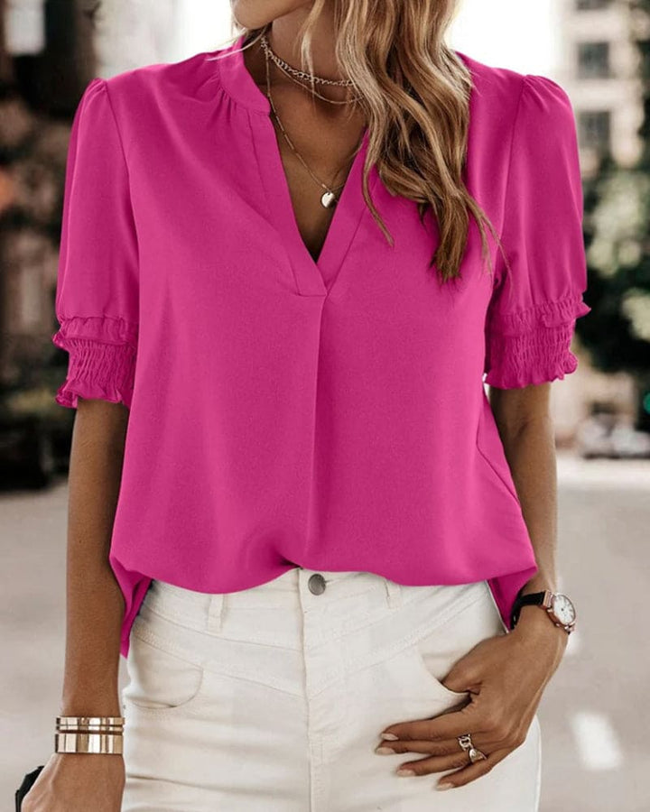 Ivana | Vibrant Puff Sleeve Blouse