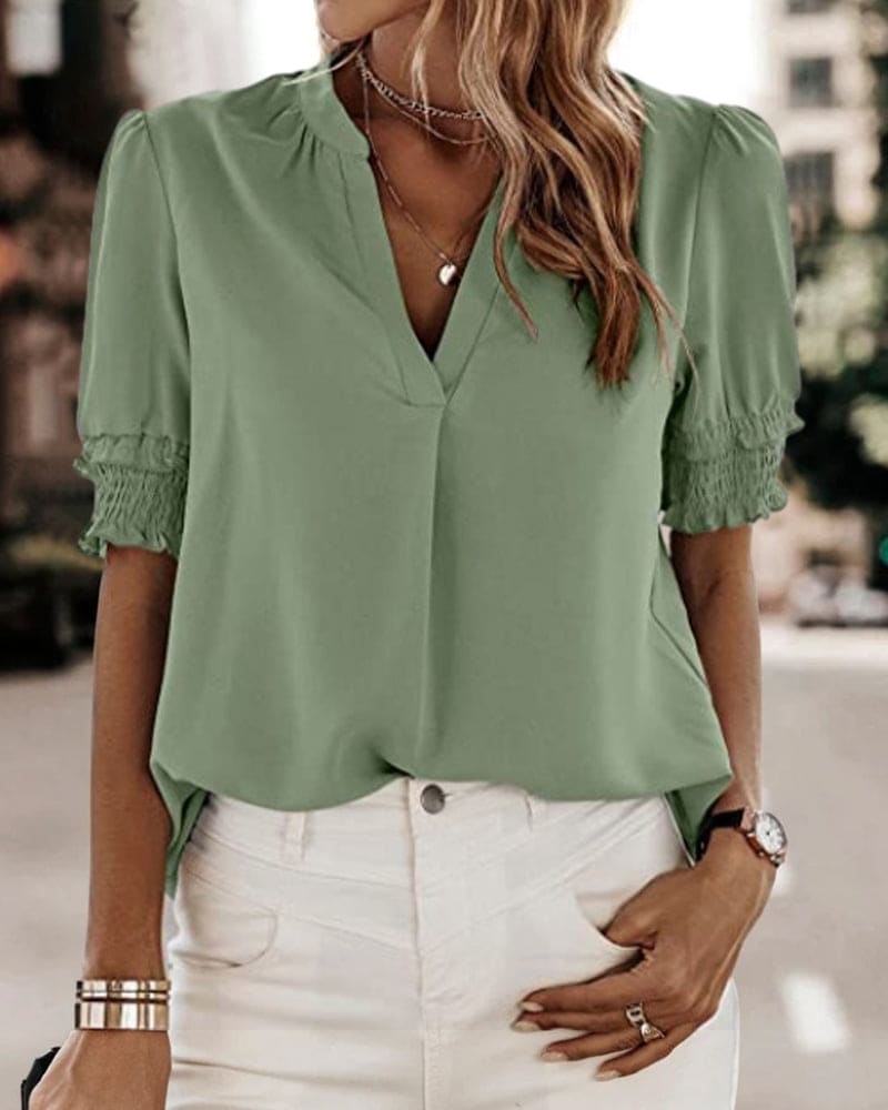 Ivana | Vibrant Puff Sleeve Blouse