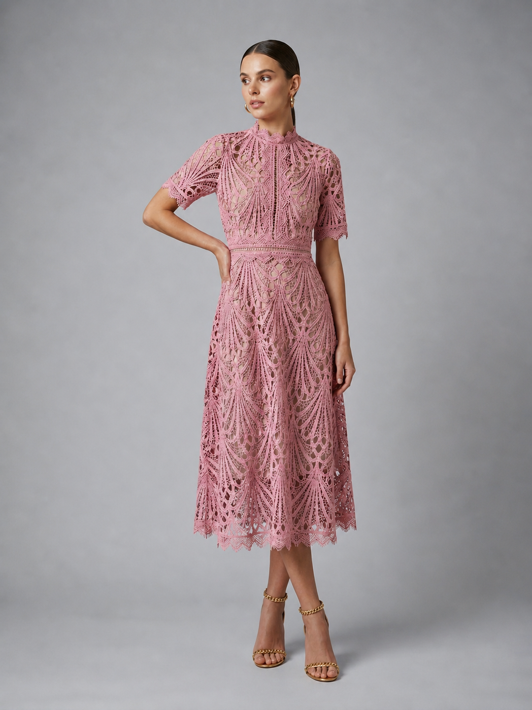 Vada Lace Midi Dress
