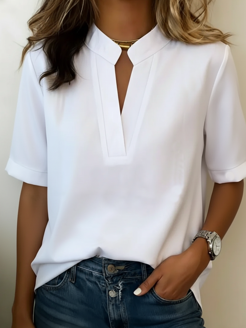 Hazel | Elegant V-Neck Blouse