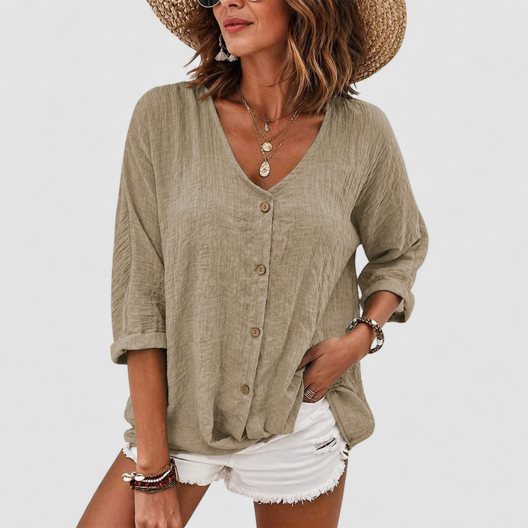 Maren | Breathable And Elegant Linen Blouse