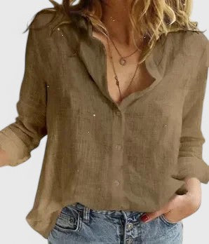 Sabine | Romantic Botanical V-Neck Floral Blouse