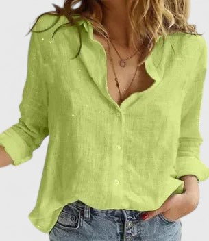 Sabine | Romantic Botanical V-Neck Floral Blouse