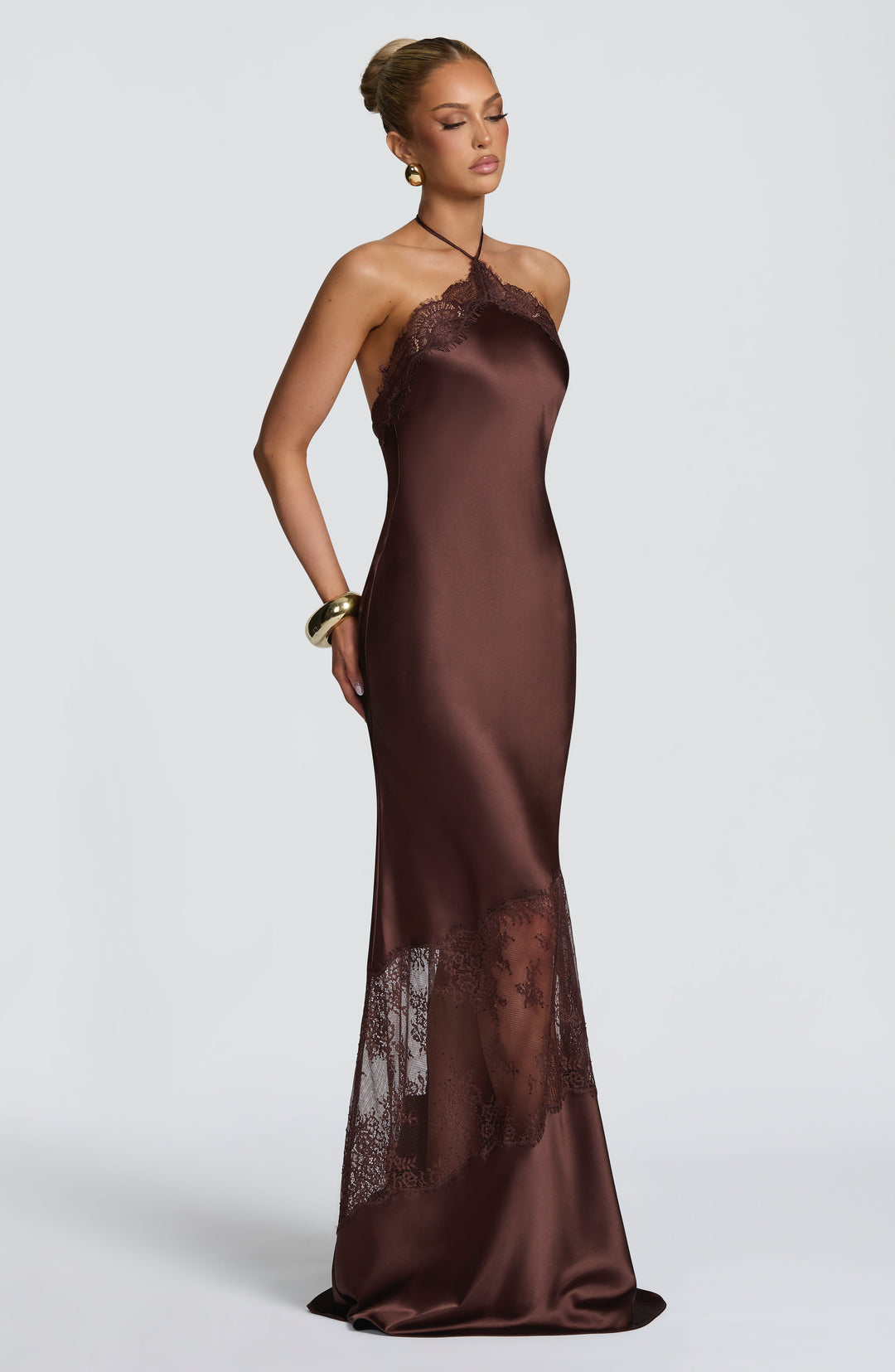 Minnie | Women's Elegant Satin Flare Maxi Dress