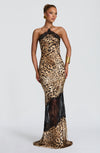 Minnie | Women's Elegant Satin Flare Maxi Dress