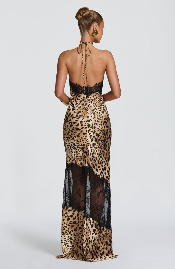 Minnie | Women's Elegant Satin Flare Maxi Dress