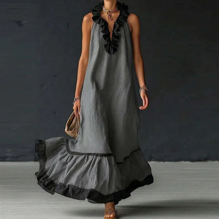 Nadine | Women's Sleeveless Ruffle Dress