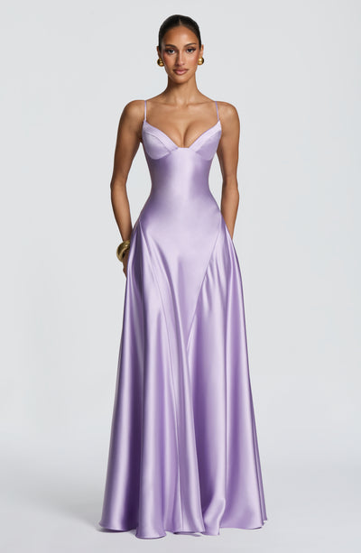 Beatrix | Women's Evening Satin Cupped Maxi Dress