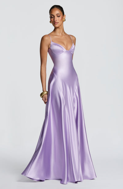 Beatrix | Women's Evening Satin Cupped Maxi Dress