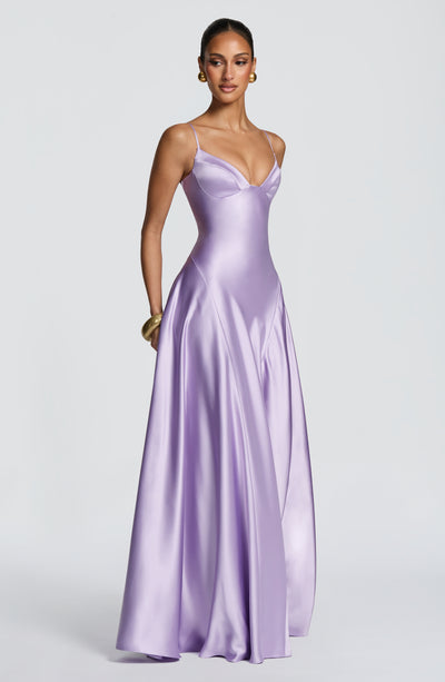 Beatrix | Women's Evening Satin Cupped Maxi Dress