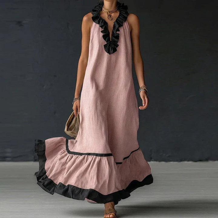 Nadine | Women's Sleeveless Ruffle Dress