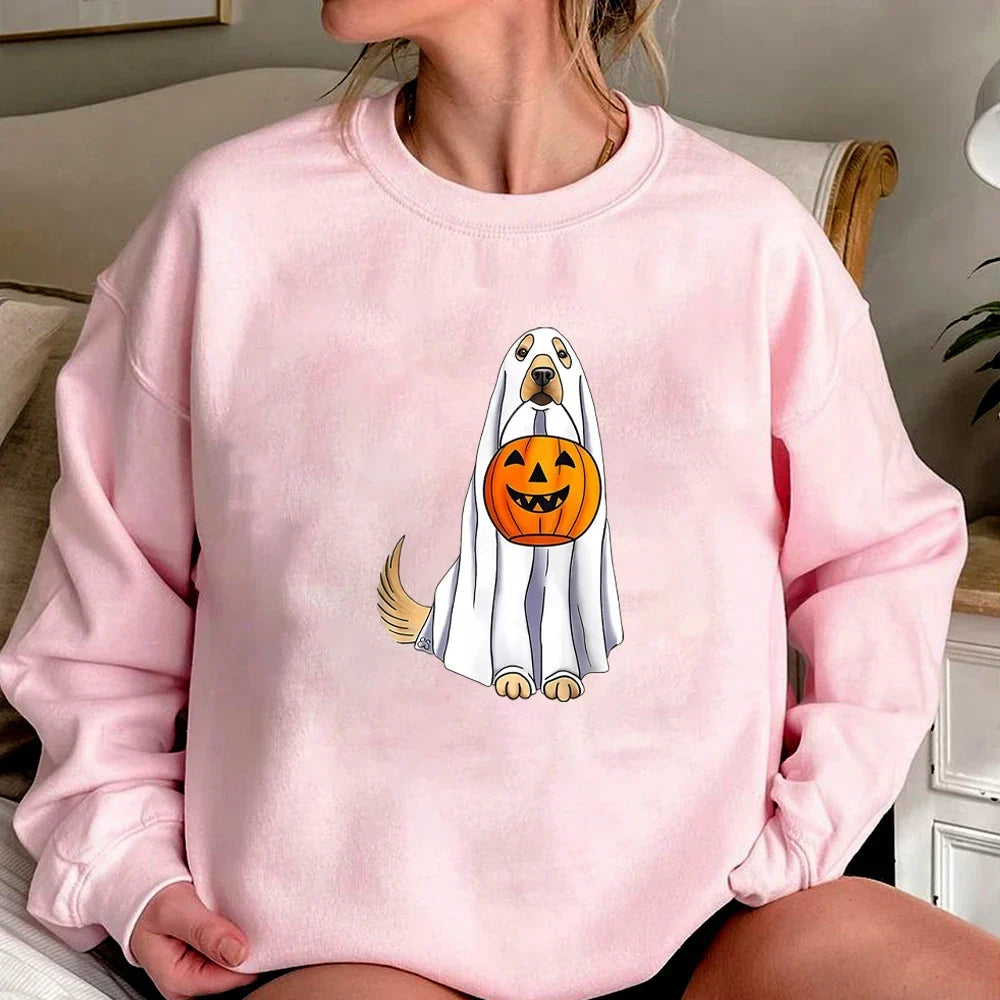 Golden Retriever Ghost Halloween Sweatshirt Unisex