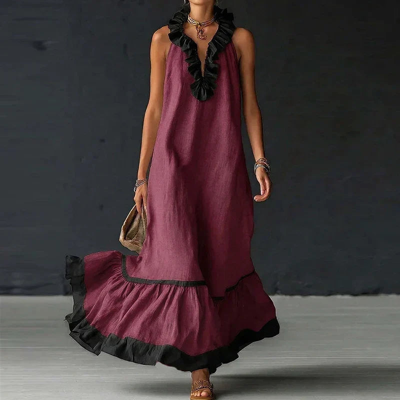 Nadine | Women's Sleeveless Ruffle Dress