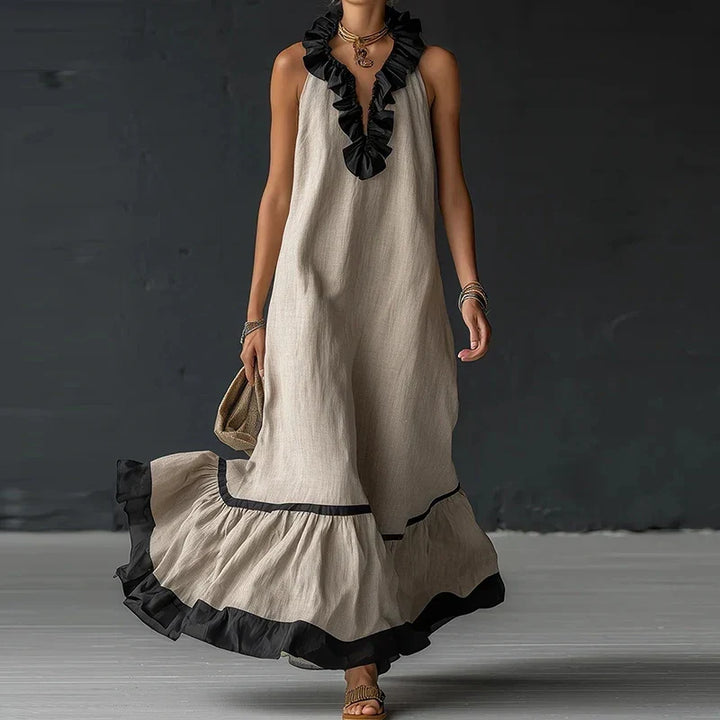 Nadine | Women's Sleeveless Ruffle Dress